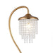 1-Light Golden Floor Lamp with Crystal Shade - Sweatfully