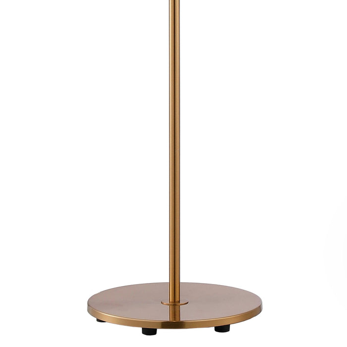1-Light Golden Floor Lamp with Crystal Shade - Sweatfully