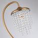 1-Light Golden Floor Lamp with Crystal Shade - Sweatfully