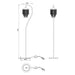 1-Light Golden Floor Lamp with Crystal Shade - Sweatfully