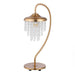 1-Light Golden Modern Table Lamp with Crystal Shade - Sweatfully