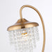 1-Light Golden Modern Table Lamp with Crystal Shade - Sweatfully