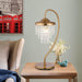 1-Light Golden Modern Table Lamp with Crystal Shade - Sweatfully