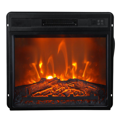24" Insert Black Electric Fireplace with Remote Control - Sweatfully