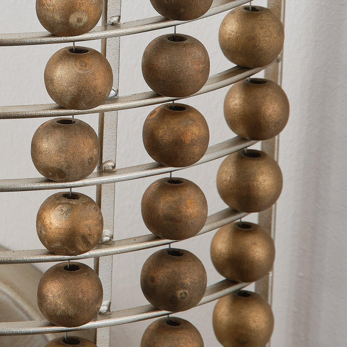 1-Light Modern Wooden Beads Wall Sconce Lighting - Sweatfully