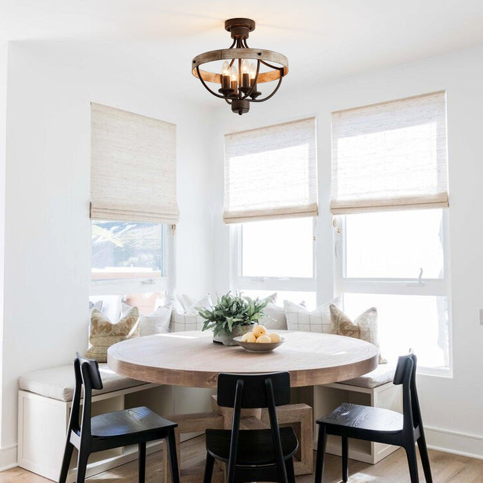 4-Light Industrial Ceiling Light - Sweatfully