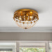 3-Light Golden Bohemian LED Modern Flush Mount Lighting - Sweatfully
