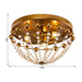 3-Light Golden Bohemian LED Modern Flush Mount Lighting - Sweatfully