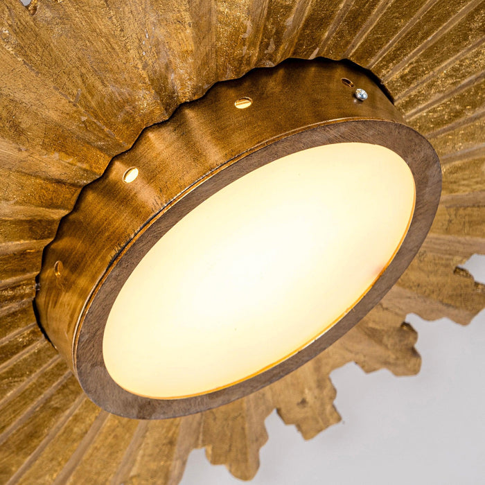 Golden Sunburst Flush Mount LED Lighting - Sweatfully