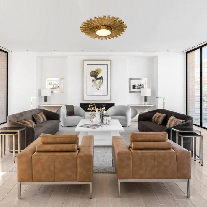 Golden Sunburst Flush Mount LED Lighting - Sweatfully