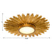 Golden Sunburst Flush Mount LED Lighting - Sweatfully