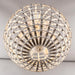 6-Light Vintage And Farmhouse Globe Island Pendant Light in White - Sweatfully