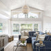 6-Light Vintage And Farmhouse Globe Island Pendant Light in White - Sweatfully