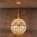 6-Light Vintage And Farmhouse Globe Island Pendant Light in White - Sweatfully
