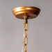 Bohemian Antique Gold 6-Light Drum Downrod Mount with Natural Rope Shade - Sweatfully
