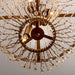 Modern Beaded Basket Weathered Wood 4-Light Chandelier - Sweatfully