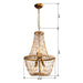 Modern Beaded Basket Weathered Wood 4-Light Chandelier - Sweatfully