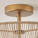 Farmhouse 2-Light Flush Mount Lighting with Rattan Rope - Sweatfully