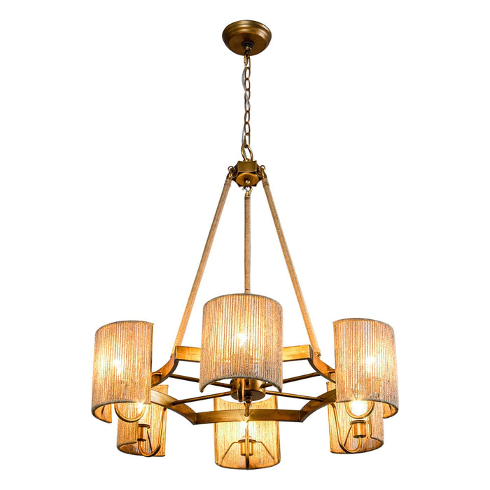 6-Light Farmhouse Bedroom Island Pendant Lighting - Sweatfully