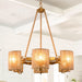 6-Light Farmhouse Bedroom Island Pendant Lighting - Sweatfully