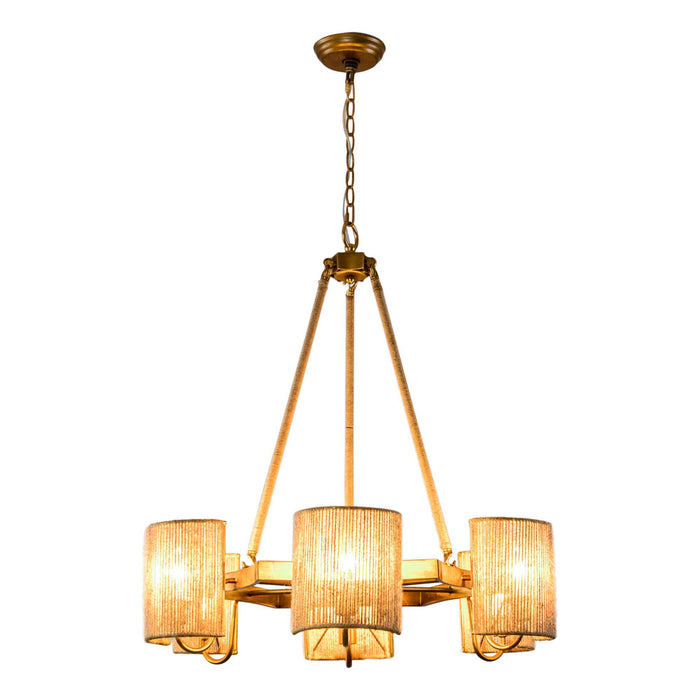 6-Light Farmhouse Bedroom Island Pendant Lighting - Sweatfully