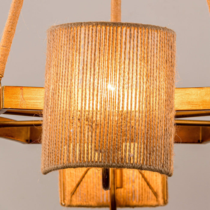 6-Light Farmhouse Bedroom Island Pendant Lighting - Sweatfully