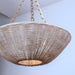 Farmhouse 3-Light Rattan Island Pendant Lighting in Bowl Shape - Sweatfully
