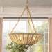 Farmhouse 3-Light Rattan Island Pendant Lighting in Bowl Shape - Sweatfully