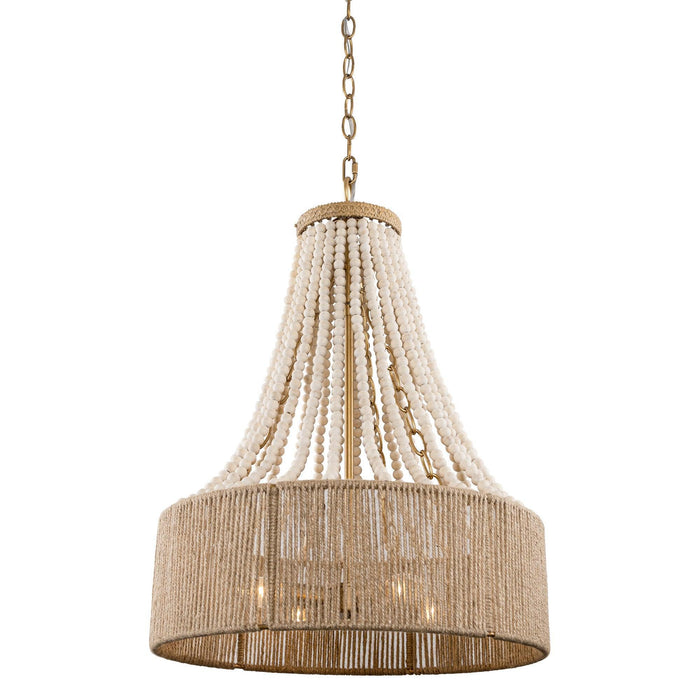 4-Light Golden Farmhouse Dry Rated Chandelier - Sweatfully