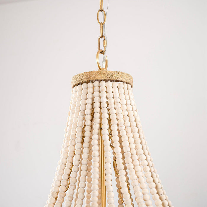 4-Light Golden Farmhouse Dry Rated Chandelier - Sweatfully