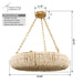 Farmhouse 6-Light Antique Golden Flush Mount Lighting - Sweatfully