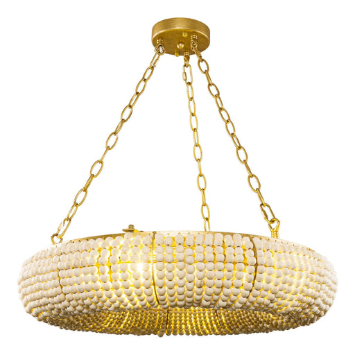Farmhouse 6-Light Antique Golden Flush Mount Lighting - Sweatfully