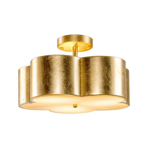 Golden Modern Semi Flush 3-Light Ceiling Lighting - Sweatfully