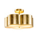Golden Modern Semi Flush 3-Light Ceiling Lighting - Sweatfully