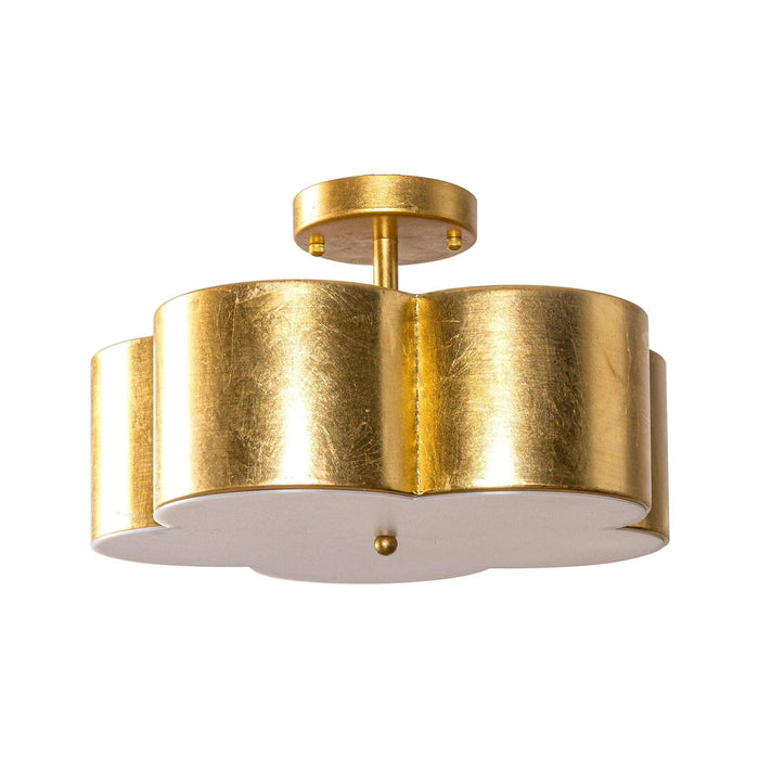 Golden Modern Semi Flush 3-Light Ceiling Lighting - Sweatfully