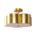 Golden Modern Semi Flush 3-Light Ceiling Lighting - Sweatfully