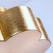 Golden Modern Semi Flush 3-Light Ceiling Lighting - Sweatfully