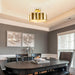 Golden Modern Semi Flush 3-Light Ceiling Lighting - Sweatfully