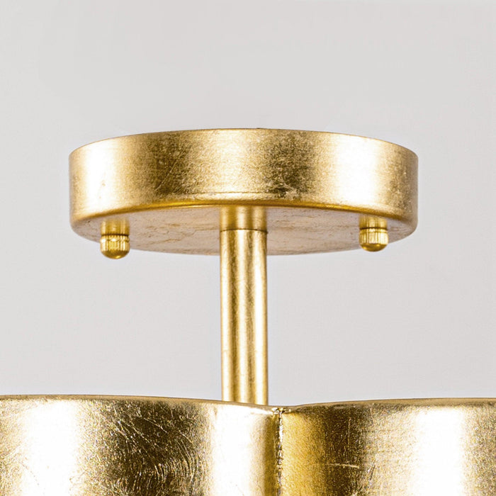 Golden Modern Semi Flush 3-Light Ceiling Lighting - Sweatfully