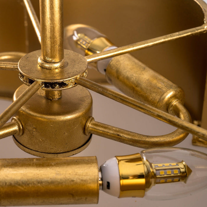 Golden Modern Semi Flush 3-Light Ceiling Lighting - Sweatfully