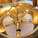Golden 5-Light Iron Dry Rated Island Pendant Lighting - Sweatfully