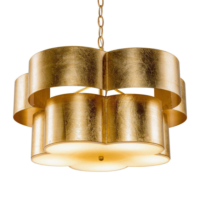 Golden 5-Light Iron Dry Rated Island Pendant Lighting - Sweatfully