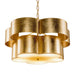 Golden 5-Light Iron Dry Rated Island Pendant Lighting - Sweatfully