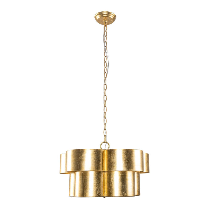 Golden 5-Light Iron Dry Rated Island Pendant Lighting - Sweatfully