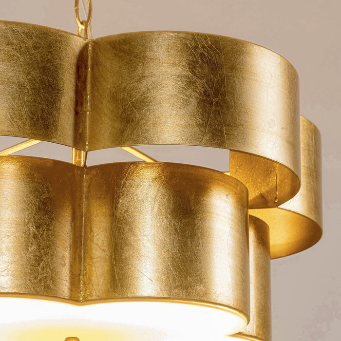 Golden 5-Light Iron Dry Rated Island Pendant Lighting - Sweatfully