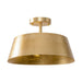 3-Light Golden Semi Flush Mount Lighting - Sweatfully