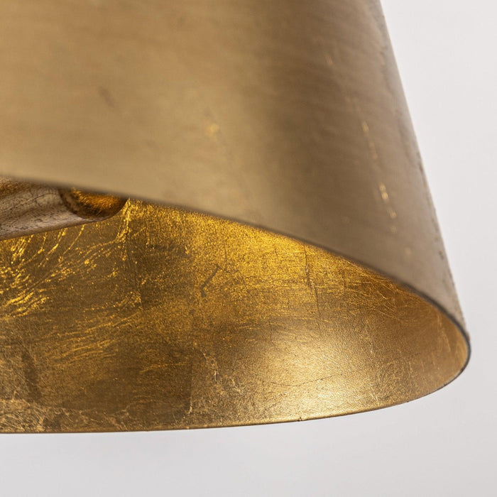 3-Light Golden Semi Flush Mount Lighting - Sweatfully