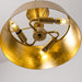 3-Light Golden Semi Flush Mount Lighting - Sweatfully