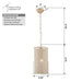 1-Light Wooden Beads Farmhouse Beige Dry Rated Island Pendant Lighting - Sweatfully