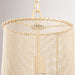 1-Light Wooden Beads Farmhouse Beige Dry Rated Island Pendant Lighting - Sweatfully